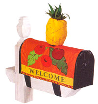 View Pineapple Applique Mailbox Cover 18"x10.25" - 54027EG