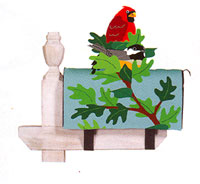 Bird Pals Applique Mailbox Cover