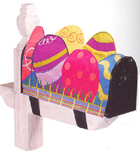 View Easter Eggs Applique Mailbox Cover 18"x10.25" - 55021EG