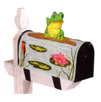 View Frog's Pond 3-D Applique Mailbox Cover 18"x10.25" - 55091EG
