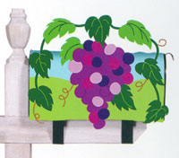View Grape Arbor Applique Mailbox Cover 18"x10.25" - 55092EG