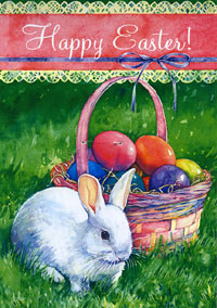 View Easter Bunny Impressions Flag 28"x40" - 62173