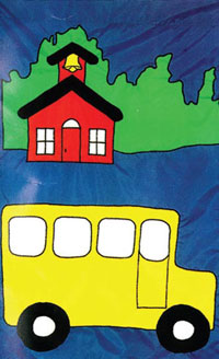 School Bus Flag 28"x40"