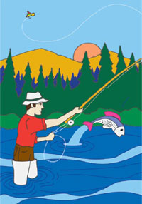 Fly Fishing flag 28"x48"