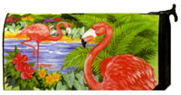 View Flamingo Pair Magnetic Mail Wrap - 6811MW