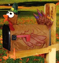 View Turkey Pilgrim Mailbox Cover 18"x22" - 71382