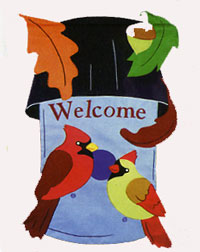View Welcome Home Birdhouse Windsculpts Flag 28"x44" - 72763