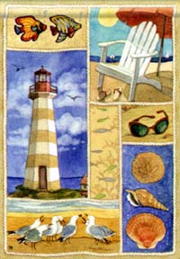 View Coastal Collage Flag 28"x40" - 91106MW