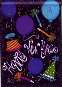 View Happy New Year Flag 28"x40" - 91206MW