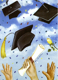 View Graduation Garden Flag 13"x18" - 9180MCD
