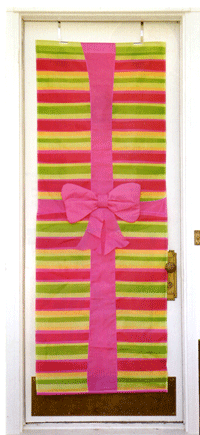 View Stripe Pattern Stitchworks Door Flag 28"wx74"h - 92052