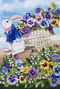 View Pansy Delivery Flag 28"x40" - 9230CD