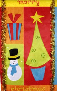 View Christmas Cheer Applique Flag 28"x44" - 92445