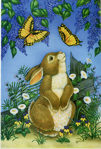 View Bunny Lilacs Garden Flag 12.5"x18" - 9246MCD