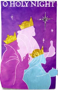 View O Holy Night Applique Garden Flag 11.5"x18" - 92523