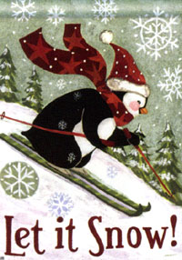 View Downhill Penguin Garden Flag 12.5"x18" - 32656MW