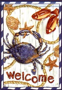 View Blue Crab Flag 28"x40" - 92660MW