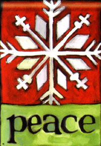 View Peace Snowflake Flag 28"x40" - 92750MW