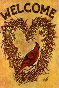 View Cardinal Wreath Garden Flag 12.5"x18" - 9312MCD