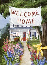 View Welcome Home Yellow Ribbon Support Garden Flag 13"x18" - 9341MCD