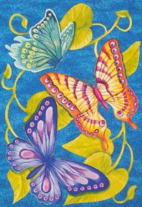 View Butterfly Vines Flag 28"x40" - 9367CD
