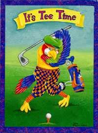 View Tee Time Parrot Flag 28"x40" - 9445CD