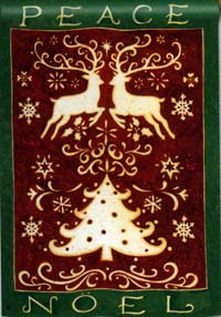 Christmas Silhouette Garden Flag 12.5"x18"