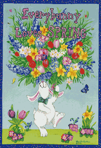 View Every Bunny Loves Spring Flag 28"x40" - 9458CD