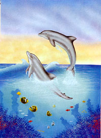View Dolphins II Garden Flag 12.5"x18" - 9483MCD