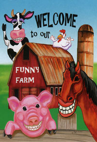 View Everyday Funny Farm Garden Flag 12.5"x18" - 9484MCD