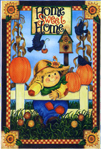 View Home Sweet Home Scarecrow Garden Flag 12.5"x18" - 9510MCD
