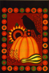 View Penny Rug Crow Flag 28"x40" - 9511CD