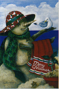 View Sand Snowman Flag 28"x40" - 9534CD