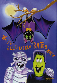 View Batty Here Flag 28"x40" - 9550CD