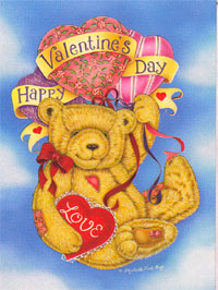 View Valentine Bear Flag 28"x40" - 9558CD