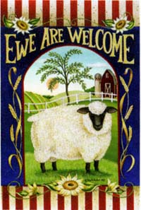 View Ewe Are Welcome Garden Flag 12.5"x18" - 9559MCD