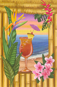View Tiki Bar Flag 28"x40" - 9567CD