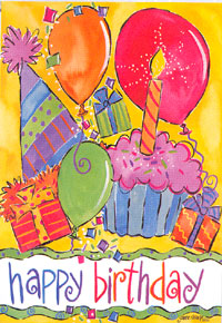 View Happy Birthday Flag 28"x40" - 9583CD