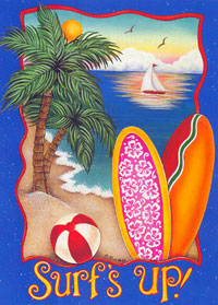View Surf's Up Flag 28"x40" - 9611CD