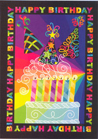 View Birthday Garden Flag 12"x18" - 9614MCD