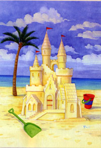 View Sandcastle Flag 28"x40" - 9634CD