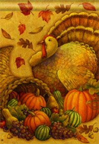 View Turkey Day Garden Flag 12.5"x18" - 36419MW
