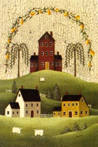 View Primitave House Pear Garden Flag 12.5"x18" - 9642MCD