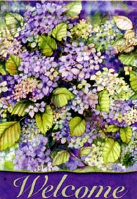 View Hydrangea Blooms Flag 28"x40" - 96515MW