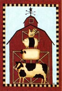 View Animal Stack Garden Flag 12.5"x18" - 9654MCD