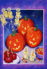 View Party Pumpkin Trio Flag 28"x40" - 9663CD