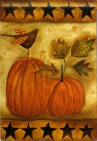 View Pumpkin Stars Flag 28"x40" - 96756MW