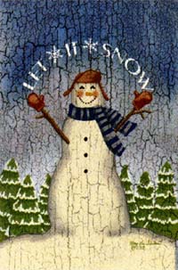 View Crackle Snowman Flag 28"x40" - 9676CD