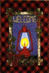 View Lantern & Pinecones Garden Flag 12.5"x18" - 9679MCD