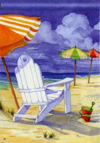 View Umbrellas on Parade Flag 28"x40" - 96812MW